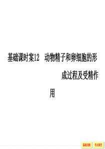 高考生物大一轮复习精讲课件必修1第4单元细胞的生命历程-12动物精子和卵细胞的形成过程及受精作用