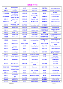 齿轮基本术语中英文对照