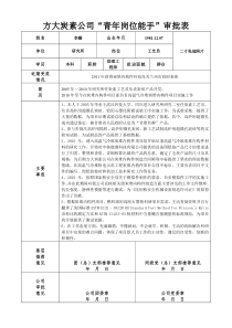 青年岗位能手申报(研究所)