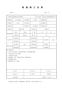 桩基施工记录