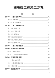 桩基础工程施工方案