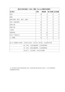 基本生活活动能力(BADL)量表