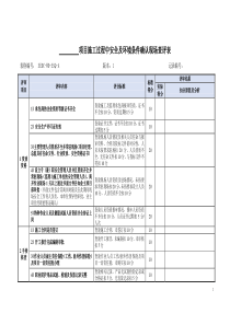 项目施工过程中安全及环境条件确认现场查评表(1)段海强