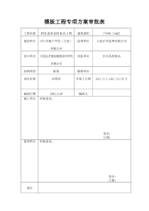 模板工程专项方案