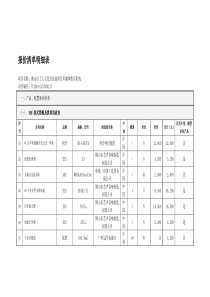 报价清单明细表