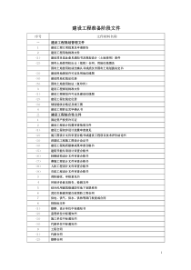 武汉市建设工程移交档案馆资料目录