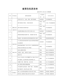 重要危险源清单2015