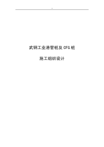 武钢工业港管桩及cfg桩施工组织设计