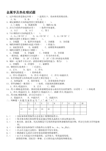 金属学及热处理试题