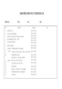 餐饮业服务单位日常监督检查记录表