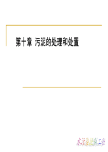 水污染控制工程课件 第十章