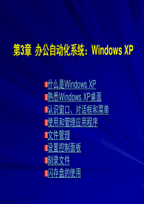 第3章、办公自动化系统：Windows XP