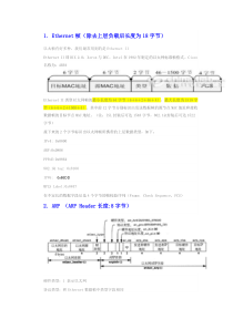 链路层常见报文格式及长度