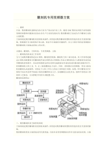 雕刻机专用变频器方案