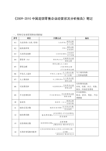 零售行业的管理和业绩指标