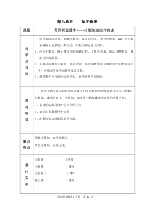 青岛版六年制四年级数学6单元教学设计80-88