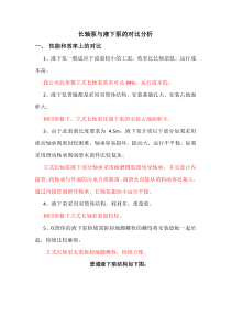 长轴泵与液下泵的对比分析