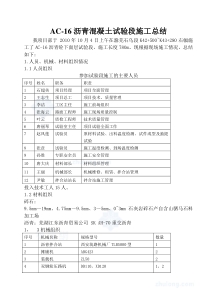 沥青混凝土表面层试验段施工总结_secret