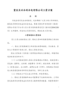 重庆长兴水利水电公司工资方案2