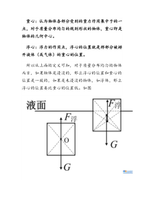 重心和浮心的区别