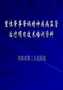 重性肇事肇祸精神疾病监管治疗项目技术培训资料