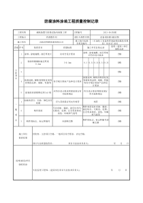 防腐涂料涂装工程质量验收记录51122