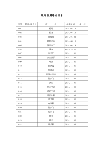 照片档案卷内目录