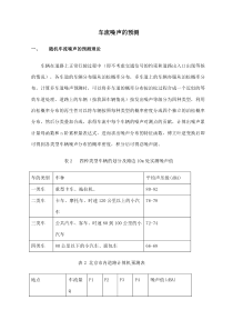 车流噪声的预测