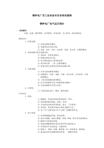 铜钟电厂电运安全培训提纲