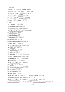 人教版七年级下册英语1单元知识点总结及练习题