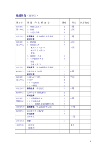 高一下学期语文(必修三四)教学进度计划