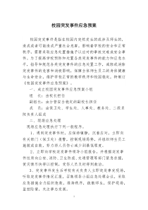 校园突发事件应急预案