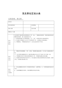 党员责任区划分表(参考样本)