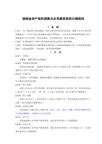 湖南省房产面积测算及共有建筑面积分摊规则 湘建房[XXXX]295号