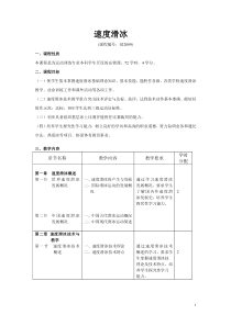 运动训练专业速度滑冰必修课教学大纲