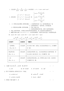 高一数学必修5解三角形,正弦,余弦知识点和练习题(含答案)