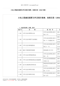 火电工程建设重要文件及现行规章doc-火电工程建设重要文