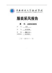 陕西科技大学镐京学院服装1212冯赛寒假社会实践报告