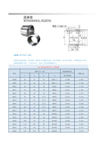 退卸套技术参数表