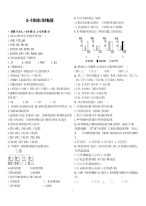 高一生物必修2期中测试题