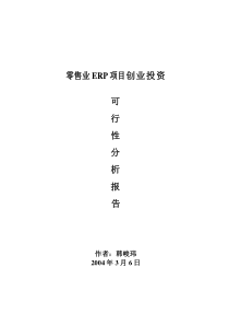 零售业ERP系统分析报告