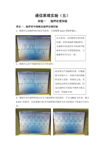 通信原理抽样定理实验报告