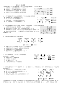 遗传系谱图练习题