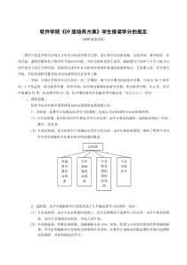 软件学院《09版培养方案》学生修读学分的规定