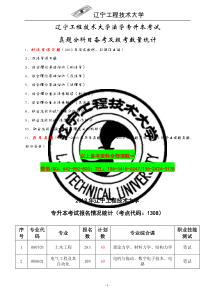 辽宁工程技术大学法学专升本考试真题分科目备考及报考数量统计