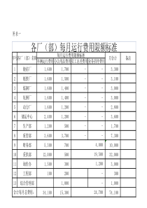 运行费用限额管理办法表格