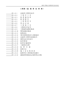 监理及施工单位使用表格