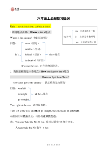 人教版六年级英语上册知识点汇总总结提纲