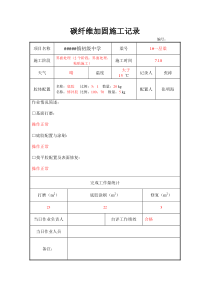 碳纤维加固施工记录