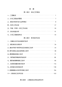 示范工程验收材料-综合工作报告